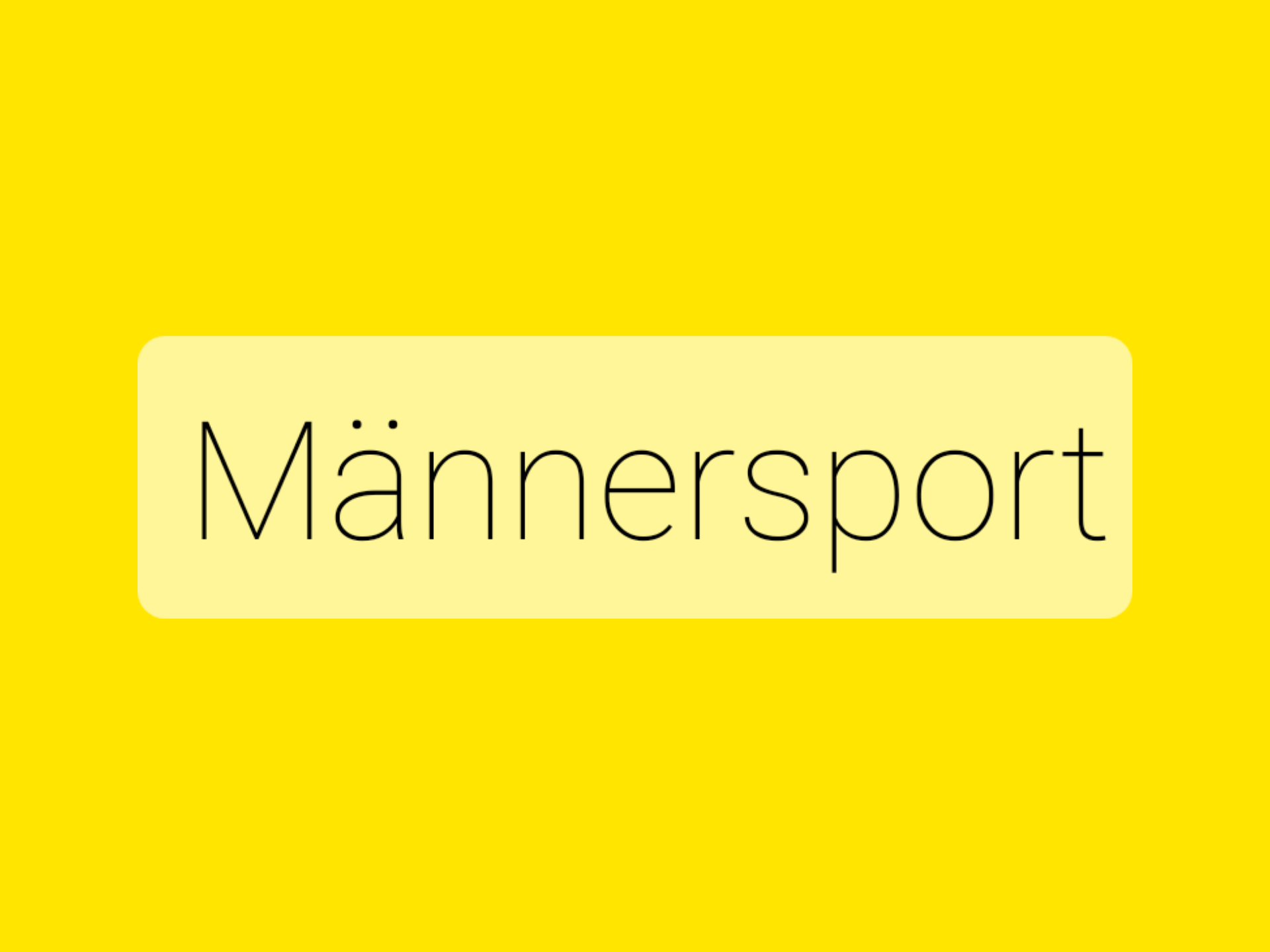 Männersport